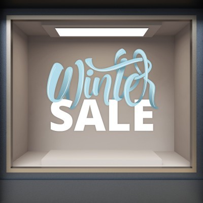 Abstract Winter Sale, Εκπτωτικά, Αυτοκόλλητα βιτρίνας, 110 x 82 εκ. (51635)